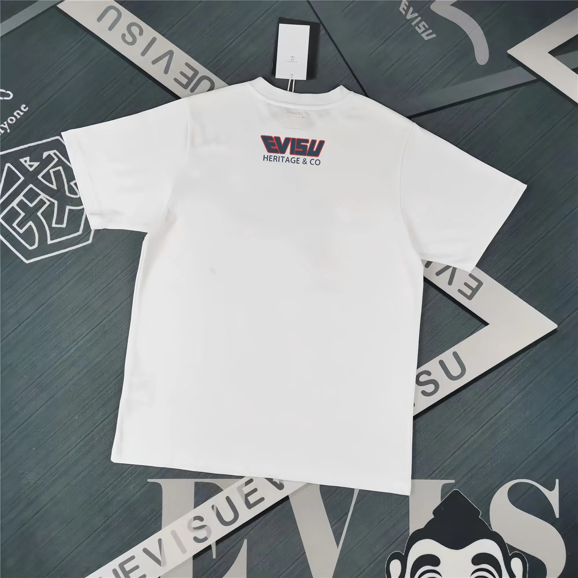 Evisu 2025New Arrival T ⚠ Quality⚠ Same Style T 。 ，Black S-XXL，White S-XXL，Gray M-XXL，Red S-XXL， Red M-XXL